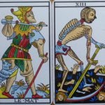 Le Mat et L'arcane sans nom du tarot de Marseille