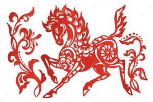 zodiac sign year horse chinese traditional paper cut art 81163377